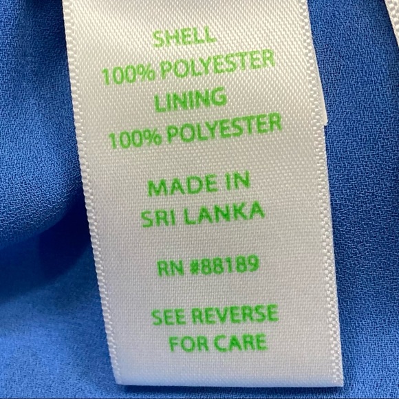 Lilly Pulitzer Mylee Tie Front Shorts Women’s Size 00 Tropical Print Beach Blue - Picture 9 of 10